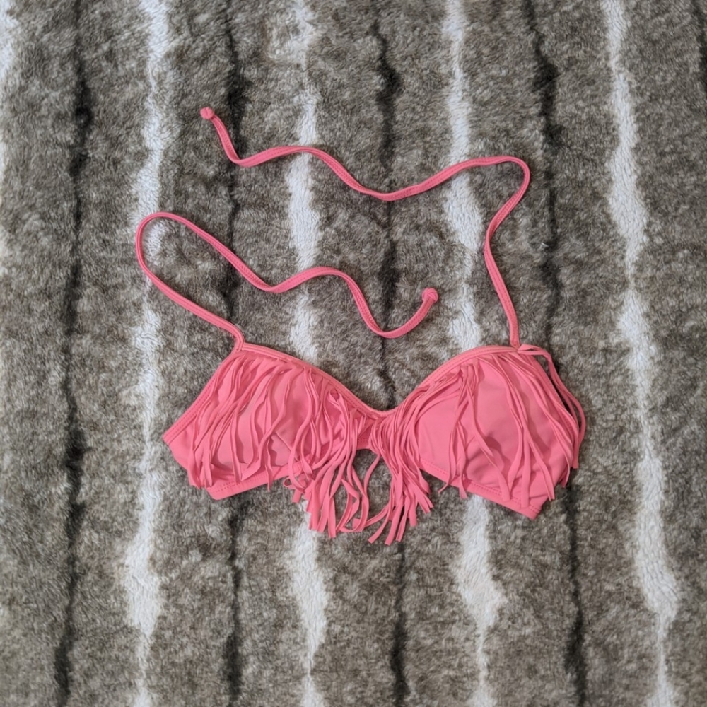 ARIZONA JEAN CO Fringe Bikini Top